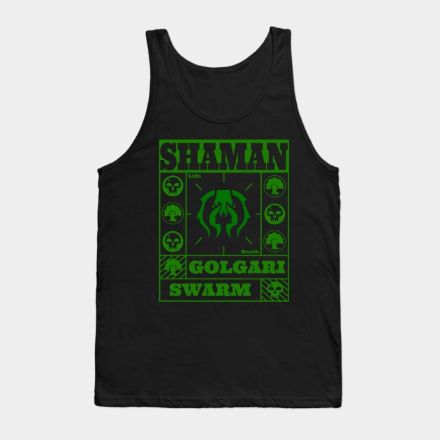 Golgari Swarm | Shaman | MTG Guild Black on Green Design Tank Top by ChristophZombie